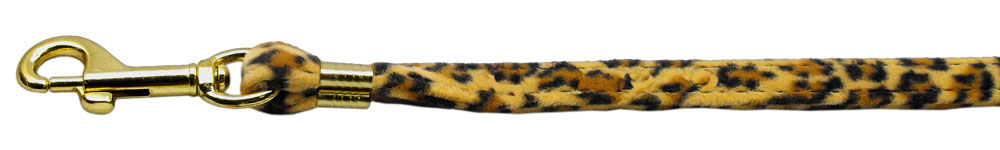 Animal Print Leash Leopard 3/8 Plain Leash